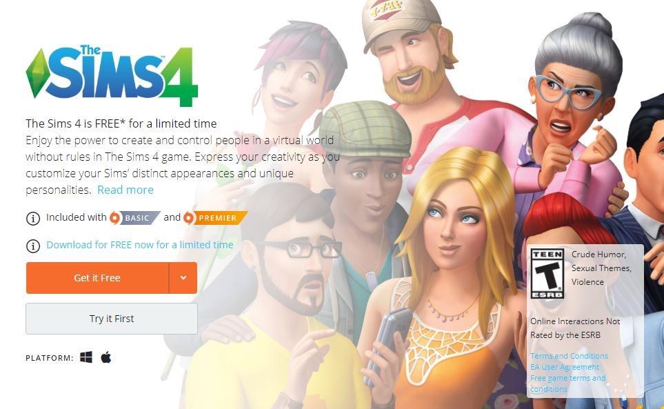 Sims online, free download pc